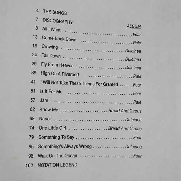 Toad The Wet Sprocket Collection Recorded Guitar Versions Tab Book - Picture 5 of 16